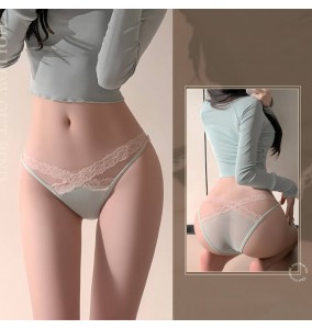 FEE ET MOI - Sexy Lace Sheer Panties (Pink - Green)